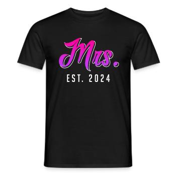Mme M. Deco Mariage - T-shirt homme - noir - Devant - AI Model Male 178 light (178cm)