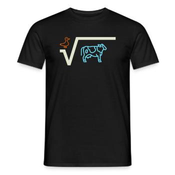 Racine de canard de vache - T-shirt homme - noir - Devant - AI Model Male 178 light (178cm)