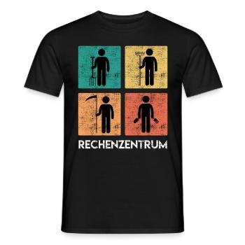 Rechenzentrum Garten Rechen Gärtner - Männer T-Shirt - Schwarz - Vorne - AI Model Male 178 light (178cm)