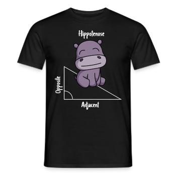 Hippotenuse Drôle Math - T-shirt homme - noir - Devant - AI Model Male 178 light (178cm)