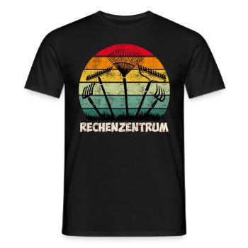 Rechenzentrum Garten - Männer T-Shirt - Schwarz - Vorne - AI Model Male 178 light (178cm)