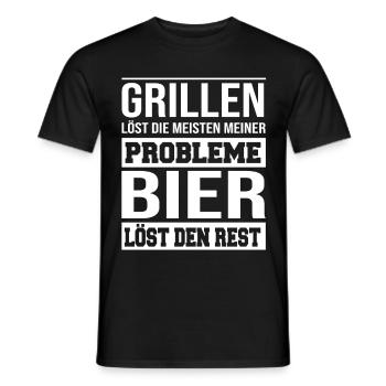Grillen löst die meisten meiner Problem Shirt - Männer T-Shirt - Schwarz - Vorne - AI Model Male 178 light (178cm)