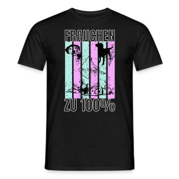 Hunde ein Hund ist ein treuer Freund - Männer T-Shirt - Schwarz - Vorne - AI Model Male 178 light (178cm)