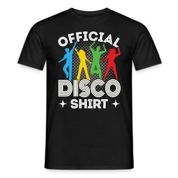 Disco 80er 70er Jahre Disko Party Outfit Diskothek - Männer T-Shirt - Schwarz - Vorne - AI Model Male 178 light (178cm)