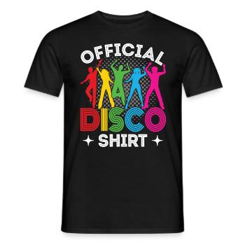 Disco 70s 80s Disco Party Outfit DiscoTheque - Men's T-Shirt - black - Front - AI Model Male 178 light (178cm)