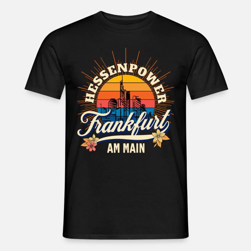 Frankfurt am Main Hessenpower - Männer T-Shirt - Schwarz