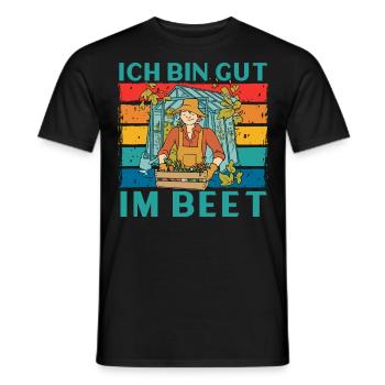 Ich Bin Gut Im Beet - Männer T-Shirt - Schwarz - Vorne - AI Model Male 178 light (178cm)