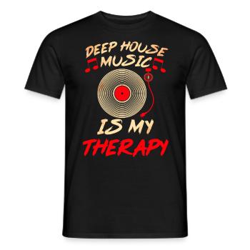 Deep House Musik - Männer T-Shirt - Schwarz - Vorne - AI Model Male 178 light (178cm)