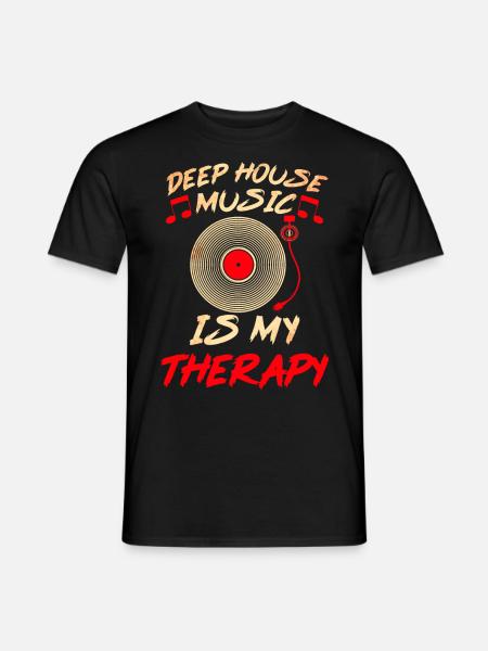 Deep House Music - Men's T-Shirt - black