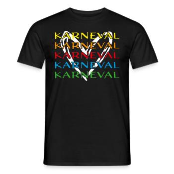 Karneval Fasching 5. Jahreszeit Kostümersatz - Männer T-Shirt - Schwarz - Vorne - AI Model Male 178 light (178cm)