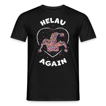 Helau again Karneval Fasching Narr Narrenkappe - Männer T-Shirt - Schwarz - Vorne - AI Model Male 178 light (178cm)