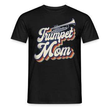 Trompettiste Maman Mère Rétro - T-shirt homme - noir - Devant - AI Model Male 178 light (178cm)