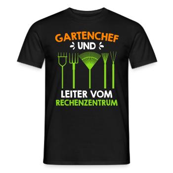 Gartenchef und Leiter vom Rechenzentrum - Männer T-Shirt - Schwarz - Vorne - AI Model Male 178 light (178cm)