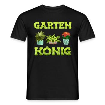Garten König Garten Boss Schrebergarten - Männer T-Shirt - Schwarz - Vorne - AI Model Male 178 light (178cm)