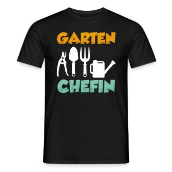 Garten Chefin Gärtnerin Damen Garten - Männer T-Shirt - Schwarz - Vorne - AI Model Male 178 light (178cm)