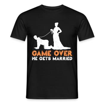 Game over - Bräutigam Jungesellenabschied - T-shirt homme - noir - Devant - AI Model Male 178 light (178cm)