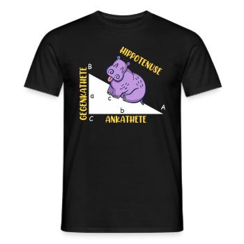 Hippotenuse Math - Men's T-Shirt - black - Front - AI Model Male 178 light (178cm)
