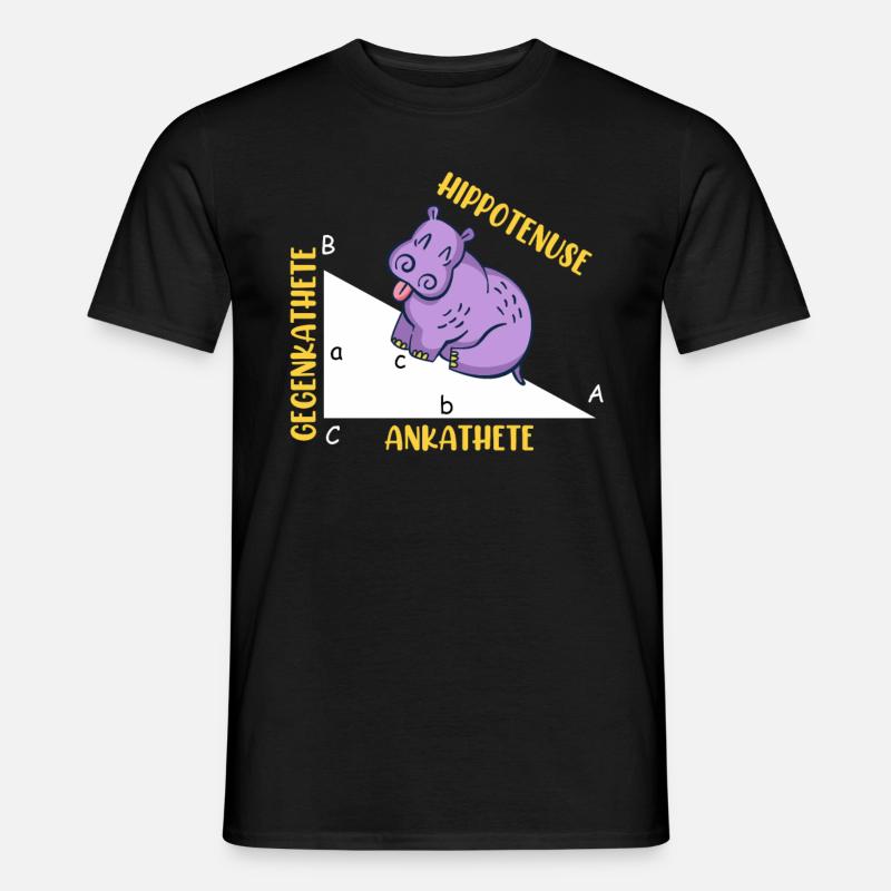 Hippotenuse Mathe - Männer T-Shirt - Schwarz