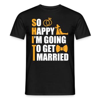 Hochzeit Ehemann Jungesellenabschied Bräutigam - Männer T-Shirt - Schwarz - Vorne - AI Model Male 178 light (178cm)