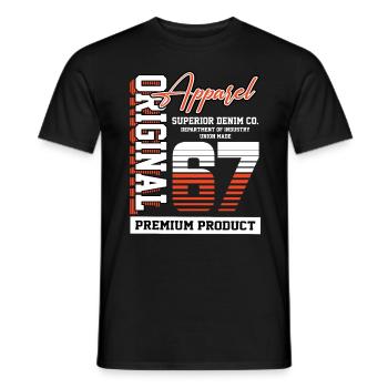 1967 Vintage Anniversaire Vintage Cadeau Rétro - T-shirt homme - noir - Devant - AI Model Male 178 light (178cm)