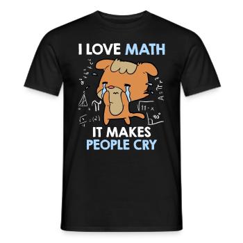 J’adore les maths ça fait pleurer les gens - T-shirt homme - noir - Devant - AI Model Male 178 light (178cm)
