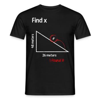 Find x Fine X Math Math Teacher - Men's T-Shirt - black - Front - AI Model Male 178 light (178cm)