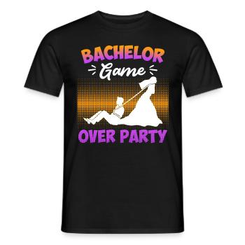 Game over - Jungesellenabschied Man Wedding - T-shirt homme - noir - Devant - AI Model Male 178 light (178cm)