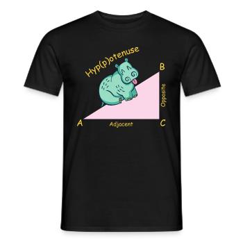 Professeur de mathématiques mathématicien Hippotenuse - T-shirt homme - noir - Devant - AI Model Male 178 light (178cm)