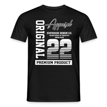 2022 Vintage Birthday Vintage Gift Retro - Men's T-Shirt - black - Front - AI Model Male 178 light (178cm)