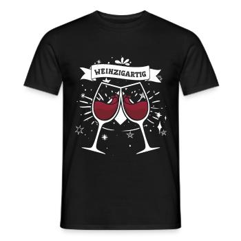 Weinzigartig - Männer T-Shirt - Schwarz - Vorne - AI Model Male 178 light (178cm)