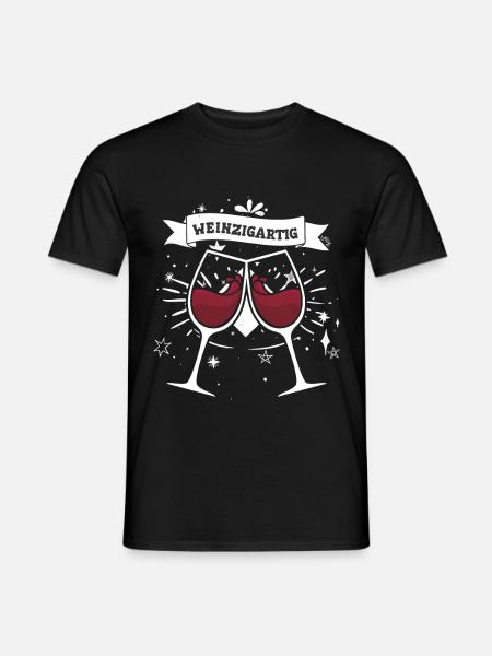 Weinzigartig - Männer T-Shirt - Schwarz