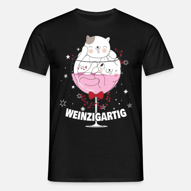 Weinzigartig - Männer T-Shirt - Schwarz