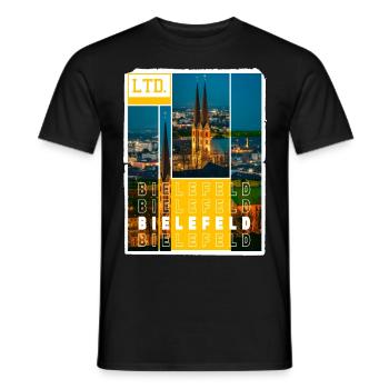 Bielefeld Deutschland Stadt Skyline Heimat Liebe - Männer T-Shirt - Schwarz - Vorne - AI Model Male 178 light (178cm)