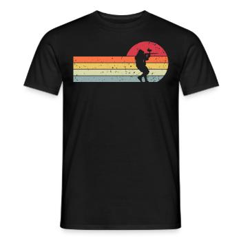 Paintball Vintage Sunset - Men's T-Shirt - black - Front - AI Model Male 178 light (178cm)