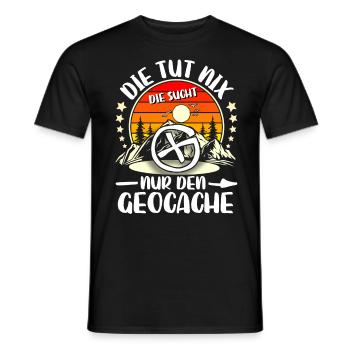 Geocaching Geocacher Geocache - Männer T-Shirt - Schwarz - Vorne - AI Model Male 178 light (178cm)