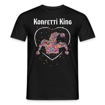 Konfetti Kölner Karneval Fasching Narr Jeck - Männer T-Shirt - Schwarz - Vorne - AI Model Male 178 light (178cm)