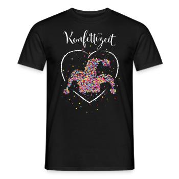 Karnevalf Konfettizeit Costume Remplacement 5ème Saison - T-shirt homme - noir - Devant - AI Model Male 178 light (178cm)