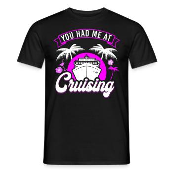 Bateau de croisière fille de vacances que vous avez eue - T-shirt homme - noir - Devant - AI Model Male 178 light (178cm)