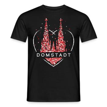 Domstadt Kölner Dom Rot Weiss Köln Cologne Kölle - Männer T-Shirt - Schwarz - Vorne - AI Model Male 178 light (178cm)