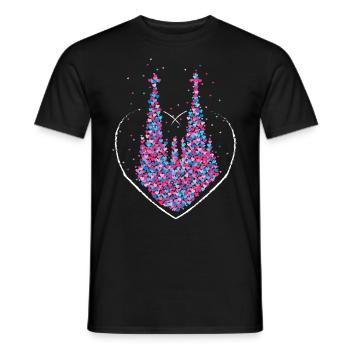 Reemplazo de disfraces de carnaval de carnaval de la Catedral de Colonia y Colonia - Camiseta hombre - negro - delante - AI Model Male 178 light (178cm)