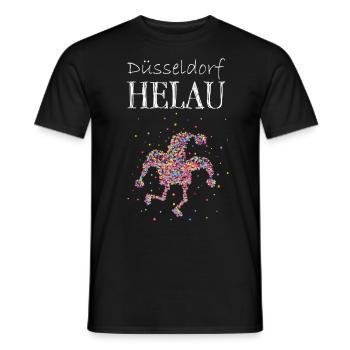 Düsseldorf Helau Karneval Fasching Konfetti Helau - Männer T-Shirt - Schwarz - Vorne - AI Model Male 178 light (178cm)