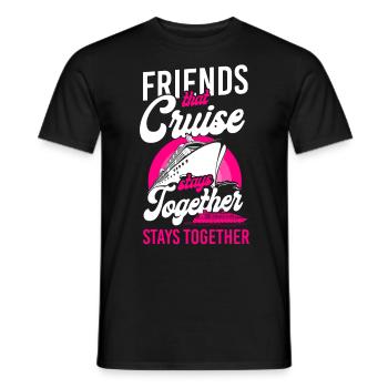 Cruise Ship Vacation Friends - Männer T-Shirt - Schwarz - Vorne - AI Model Male 178 light (178cm)