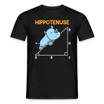 Hypoténuse Hippopotence Math - T-shirt homme - noir - Devant - AI Model Male 178 light (178cm)