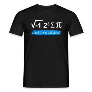 Mathematiker Spruch Mathelehrer I ate some Pie - Männer T-Shirt - Schwarz - Vorne - AI Model Male 178 light (178cm)