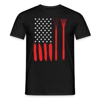 USA Gardener Data Center Jardinage - T-shirt homme - noir - Devant - AI Model Male 178 light (178cm)