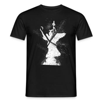 Berlin Deutschland Stadt Skyline Grunge Splash - Männer T-Shirt - Schwarz - Vorne - AI Model Male 178 light (178cm)