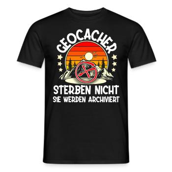 Geocaching Geocacher Geocache - Männer T-Shirt - Schwarz - Vorne - AI Model Male 178 light (178cm)
