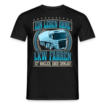 LKW Fahrer - Männer T-Shirt - Schwarz - Vorne - AI Model Male 178 light (178cm)