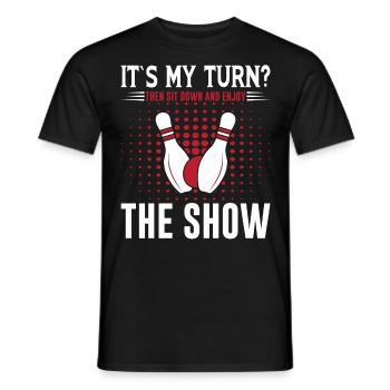 Bowling - Männer T-Shirt - Schwarz - Vorne - AI Model Male 178 light (178cm)