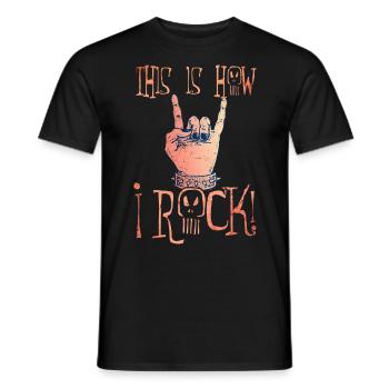Rock and Roll Rock Roll Musique - T-shirt homme - noir - Devant - AI Model Male 178 light (178cm)